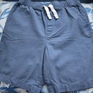 Casual Blue Shorts with White Drawstring